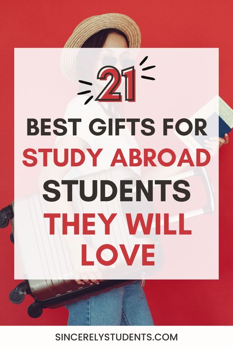 The ultimate guide to the best study abroad gifts that every student will appreciate. Gifts To Give Boyfriend, Study Abroad Gifts, Study Abroad Packing List, Study Abroad Packing, Foreign Exchange Student, Student Teacher Gifts, Studying Abroad, Student Travel, Small Study