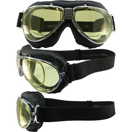 These hand-sewn padded leather goggles are modeled after early 20th century riding gear. Lenses are high definition, nondistortive, scratch resistant, 100% UVA/UVB polycarbonate for perfect visibility in all conditions. The Streetfighter is designed to be used over a helmet thanks to the adjustable fork where the elastic band is mounted. Separated frames assure perfect adjustability to fit all faces. The air intakes in the frame are positioned for maximum ventilation. High quality polycarbonate Goggles Glasses, Super Suit, Automotive Apparel, Kei Fashion, Cool Masks, Sports Glasses, Chrome Frame, Riding Gear, White Boys