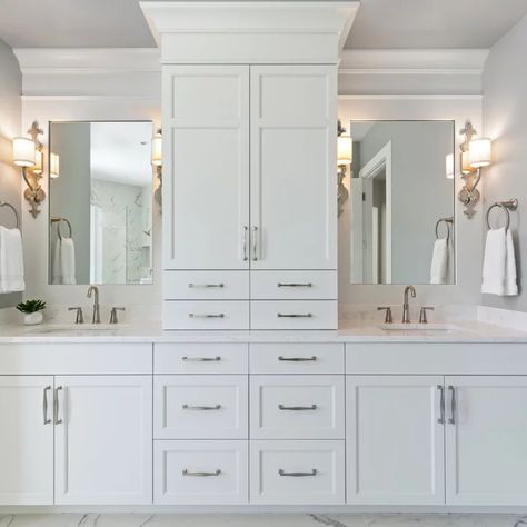 Master Bath Vanity Ideas Double Sinks, Double Bathroom Vanity Ideas, Bathroom Double Vanity Ideas, Double Sink Bathroom Ideas, Master Bath Sink, 72 Inch Bathroom Vanity, Master Bath Ideas, Small Master Bath, Bathroom Cabinets Designs