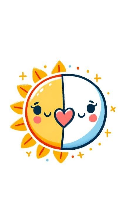 Love Drawing Ideas, Drawing Ideas For Kids, Cute Drawings Of Love, Sun Drawing, Cat Drawing Tutorial, Cartoon Sun, The Sun And Moon, Hello Kitty Images, Shading Techniques