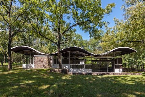 Marvelous Midcentury Home With a Sinuous Roof Asks $695K - Curbed Houston Design, Gregory House, Midcentury Home, Roof Architecture, Mid Century Architecture, Modern Masters, Trend Report, Mid Century Modern House, Mid Century House