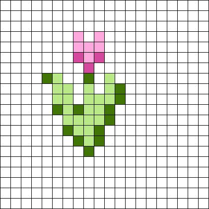 Minecraft Flower Perler Design :D Perler Bead Pattern / Bead Sprite Pattern Maker, Bead Pattern, Perler Bead Patterns, Bead Patterns, Perler Bead, Cross Stitch Pattern, Stitch Pattern, Minecraft, Cross Stitch