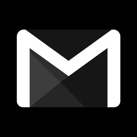 Gmail Aesthetic Icon, Gmail Icon, App Store Icon, Mobile App Icon, Black Wallpaper Iphone Dark, App Background, Desain Editorial, Black App, Text Icons