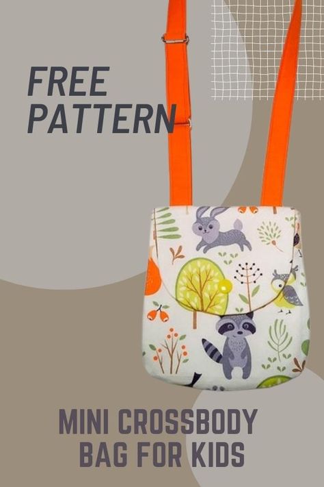 How To Make A Small Crossbody Purse, Patterns For Cross Body Bags, Sewing Patterns For Children, Easy Messenger Bag Pattern Free, Childs Purse Sewing Pattern Free, Children's Purses Sewing Patterns, Sewing A Small Bag, Mini Crossbody Bag Pattern, Small Cross Body Bag Pattern Free