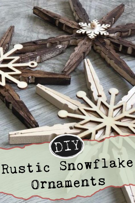 Snowflake Ornaments Diy, Rustic Christmas Crafts, Christmas Tree Decorating, Dollar Store Christmas, Tree Decorating, Craft Decoration, Christmas Projects Diy, Handmade Christmas Decorations, Christmas Ornament Crafts