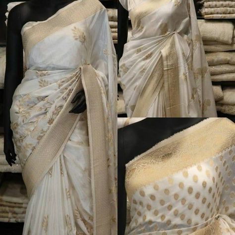 White Saree Wedding, Sequins Lehenga Choli, Katan Saree, Party Wear Sarees Online, Bridal Anklet, Embroidery Blouses, Raw Silk Lehenga, Sarees For Girls, Banarsi Saree