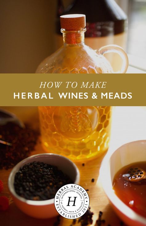 Homemade Wine Recipes, Mead Wine, How To Make Mead, Mead Recipe, Herbal Academy, Homemade Alcohol, Homemade Liquor, Liqueurs Recipes, Fermentation Recipes