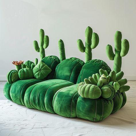 Funky Couches, Funky Couch, Green Upholstery, Mom Vibes, Desert Bloom, Dopamine Decor, Unique Chair, Princess Luna, Interiors Design