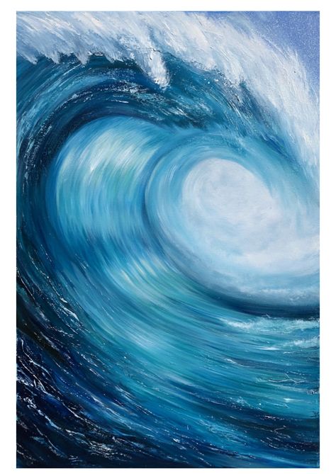 Ocean Painting Ideas, Ocean Wave Drawing, Paintings Ocean, Wave Paintings, Ocean Wave Art, Wave Crashing, Painting Waves, Ocean Wave Painting, Devon Artist