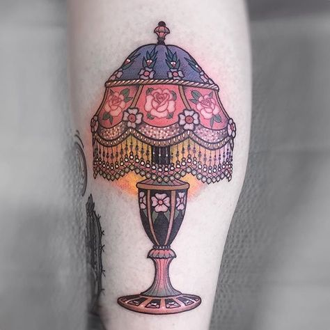 Victorian lamp done @gracelandtattoo Thank you so much Marisa! #gracelandtattoo #lamp #vintage #antique #antiques #victorian #beautiful… Victorian Tattoos, Chest Tattoo Designs Female, Victorian Tattoo, Antique Tattoo, Lamp Tattoo, Victorian Lamp, Fan Tattoo, Tattoo Reference, Style Aesthetics