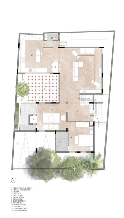 house plan in india Floor Plans Render, Floor Plan Rendering Photoshop, Architecture Plan Render, Plan Rendering Architecture, Floor Plan Render, Floor Plan Architecture, Site Context, Architecture Floor Plan, Plan Render