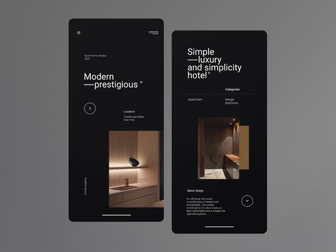 Typography App, Mobile Architecture, Directory Design, Mobile Web Design, Minimalist Layout, Website Design Layout, Web Graphic Design, Web Design Trends, Ui Design Inspiration