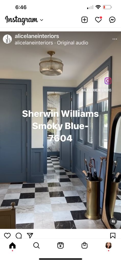 Smoky Blue Bathroom, Boys Room Paint Colors, Blue Interior Doors, Blue Green Bedrooms, Sherwin Williams Blue, Sherwin Williams Green, Boy Room Paint, Blue Bathroom Decor, Smoky Blue