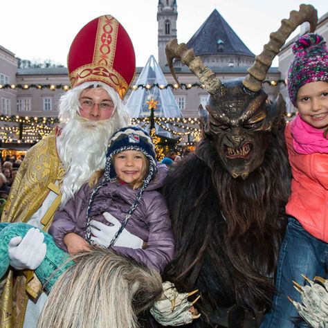 Austrian Christmas Traditions | Discover Christmas Anew Austrian Culture, Austrian Christmas, Salzburg Christmas, Winter Traditions, Norway Christmas, Vienna Christmas, Christmas Log, Scary Costumes, German Christmas