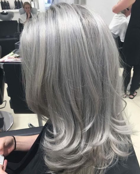 Platinum Gray Hair Silver White Blonde, Platinum Grey Hair Silver, Gray Hair Aesthetic, Platinum Gray Hair Silver, Grey And Red Hair, Pink Grey Hair, Silver Grey Hair Dye, Silver Hair Dye, Grey Hair Dye