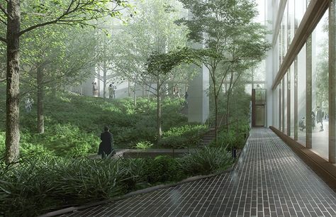 A Daily Dose of Architecture: Ford Foundation's New Atrium Garden Foundation Building, Atrium Garden, New York Landmarks, Ford Foundation, Architecture Books, Garden Architecture, Green Architecture, Architecture Visualization, Urban Garden