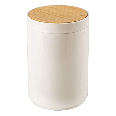 Metal Trash Cans, Waste Recycling, Garbage Containers, Bathroom Trash Can, Bathroom Bin, Inside Cabinets, Garbage Bin, Natural Cream, Trash Bins