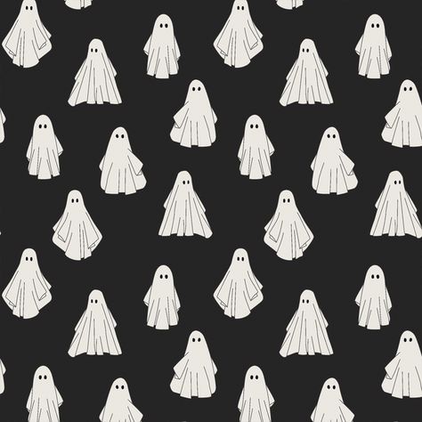 Spooky Ghosts in Shadow | Hawthorne Supply Co Ghost Pattern, Halloween Inspo, Gray Aesthetic, Indie Sewing Patterns, Halloween Fabric, Halloween Stickers, Fall Wallpaper, Halloween Wallpaper, Halloween Ghost