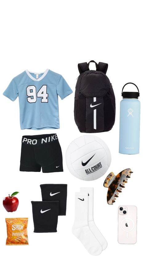 #sports #packing you for volleyball 🏐 Volleyball Fits Practice, Volleyball Outfits For School, Volleyball Aesthetic Outfits, Volleyball Practice Outfits, Volleyball Fits, Volleyball Camp, Volleyball Stuff, Volleyball Practice, Practice Outfits