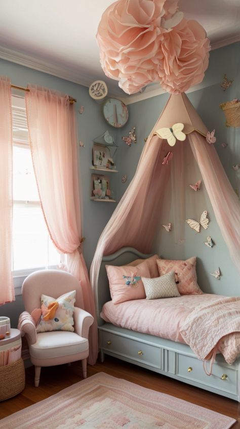 Fairy Tale Bedroom Kids, Toddler Room Themes Girl, Enchanted Forest Girls Bedroom, Magical Girls Bedroom, Whimsical Toddler Girl Room, Fairytale Bedroom Kids, Princess Bedroom Ideas For Women, Bedroom For Girls Ideas, Girls Princess Bedroom Ideas