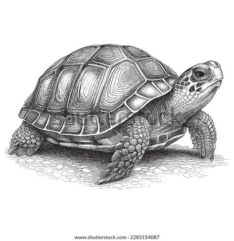 Tortoise Drawing Simple, Turtle Swimming Drawing, Sea Turtle Drawing Sketches, Tortoise Tattoo Design, Nomadic Drawing, Lizards Drawing, Turtle Drawing Realistic, Tortoise Sketch, Wildlife Drawings