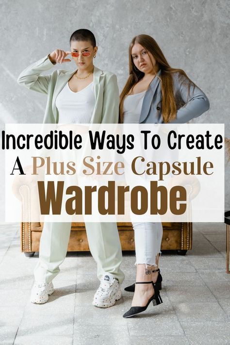 Plus Size Winter Wardrobe, Most Flattering Outfits For Plus Size, Size 2x Fashion, Xxl Style Plus Size, Plus Size Neutral Capsule Wardrobe, Curvy Capsule Wardrobe Plus Size, 30s Plus Size Fashion, Plus Size Closet Essentials, Capsule Wardrobe Plus Size Over 50