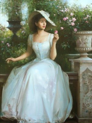 Arnalda Rabelo: Junho 2010 Era Victoria, Victorian Paintings, Romantic Paintings, Victorian Lady, Victorian Women, Victorian Art, Romantic Art, Classical Art, Historical Dresses