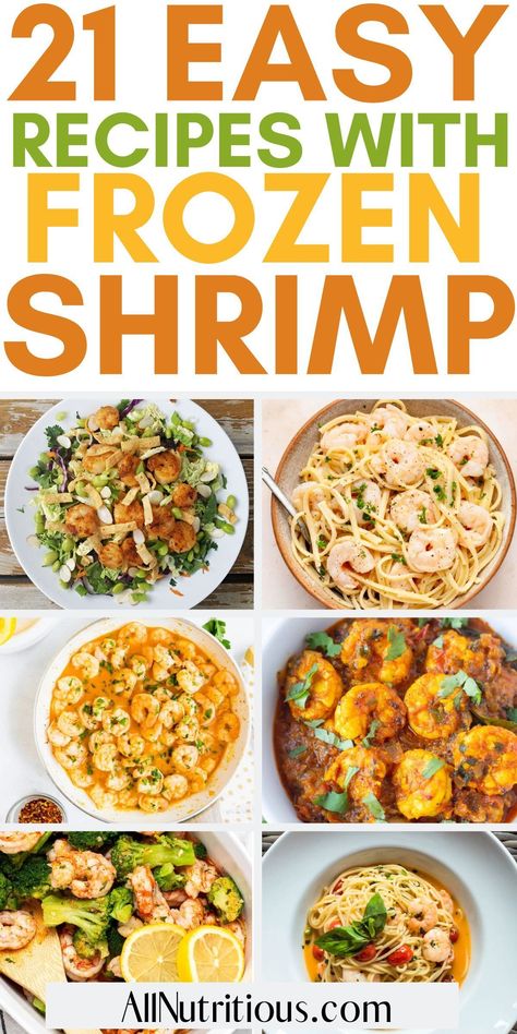 Dinner Ideas For Shrimp, Dinner Recipes With Shrimp Easy, Dinner Ideas Healthy Shrimp, Easy Meals Shrimp, Frozen Shrimp Meal Prep, Shrimp Entrees Dinners, Shrimp Quick Meals, Meal Ideas Shrimp, Quick Dinner Ideas Shrimp