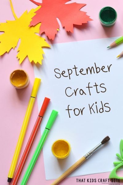 September Crafts for Kids  - ThatKidsCraftSite.com September Crafts For Kindergarteners, September Preschool Crafts, September Crafts For Toddlers, September Crafts Preschool, September Arts And Crafts For Kids, September Crafts For Kids, Preschool September, September Preschool, June Crafts