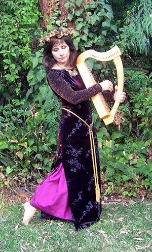 Playing Instrument Pose, Playing Harp Pose Reference, Harp Pose Reference, Playing Lyre Pose Reference, Harp Reference, Bard Poses Reference, God Pose Reference, Bardic Inspiration, Flower Posters