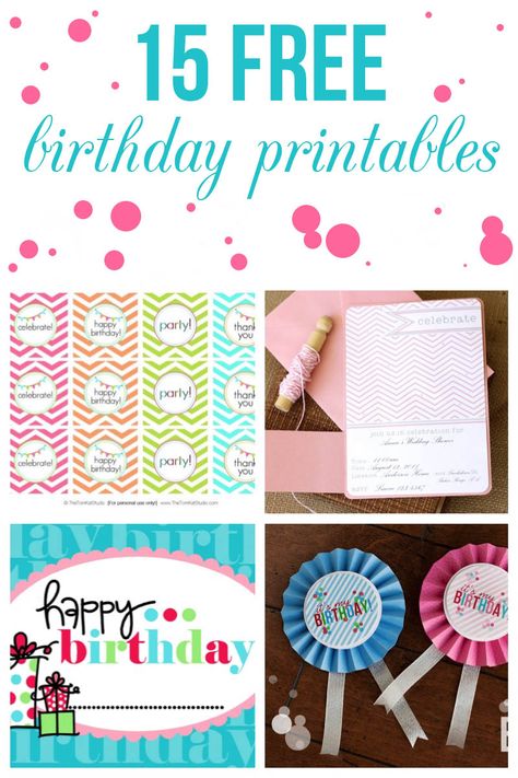 Today we have 15 free birthday printables for you! Have a birthday celebration coming up? Celebrate with one of these 15 free birthday printables! From cupcake toppers, to invitations and decor you’ll be covered! If you have a birthday coming up, let’s celebrate! Yay! 15 free birthday printables Free birthday printable subway art via I … Etiquette Vintage, Party Deco, Free Birthday, Holiday Printables, Printable Party, Birthday Printables, Printable Labels, 8th Birthday, Free Birthday Stuff