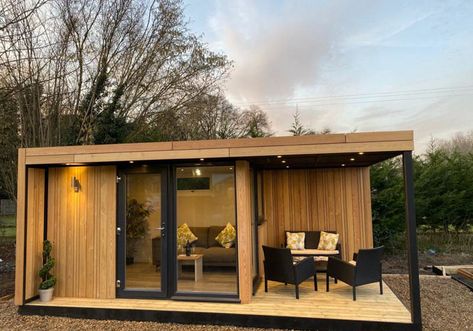 Affinity by SMART Garden Rooms Offices and Studios-2 Contemporary Garden Rooms, Insulated Garden Room, Garden Cabins, Garden Home Office, Summer House Garden, Backyard House, Backyard Studio, Back Garden Design, Backyard Office