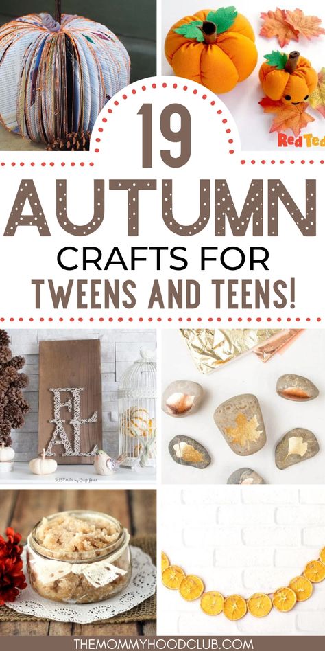 Fall Crafts For Elementary Students, Yw Craft Ideas, Fall Craft Ideas For Middle Schoolers, Family Fall Craft Ideas, Thanksgiving Crafts For 4th And 5th Graders, Fall Young Women Activities, Fall Craft Middle School, Fall Crafts For Kids 10-12, Thanksgiving Family Craft Ideas