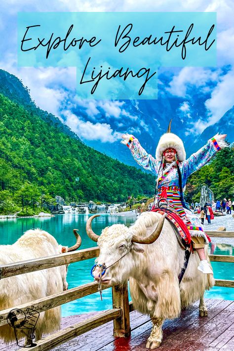 In this blog post, I will tell you all about the must see attractions in Lijiang, China. It is a must for your bucket list. Check it out :) Places To Visit In China, Tiger Leaping, Lijiang China, Lijiang, Travel Asia, Countries To Visit, Future Travel, Blue Moon, Asia Travel