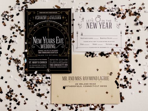 Nye Wedding Invitations, New Year's Eve Wedding, New Years Eve Wedding, Nye Wedding, New Years Eve Weddings, Invitation Wording, New Year’s Eve, Wedding Invitation Wording, Wedding Invite