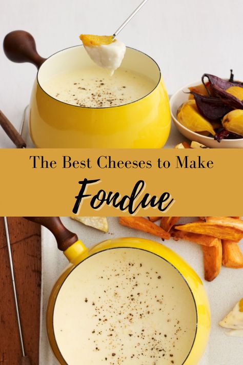 To create the most crowd-pleasing pot possible, select cheeses that are superior at—you guessed it—melting. #fondue #diy Diy Fondue Pot, Best Cheese Fondue, Fondue Pot, Cherry Brandy, Fondue Recipes, Monterey Jack, Swiss Cheese, Best Cheese, Melted Cheese