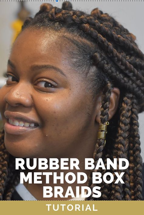 Rubberband Method Box Braids, Rubber Band Method Box Braids, Box Braids With Rubber Bands, Rubber Band Braids, Box Braids Rubber Band, Box Braids Rubber Band Method, Rubber Band Box Braids, Rubber Band Method, Box Braids Updo