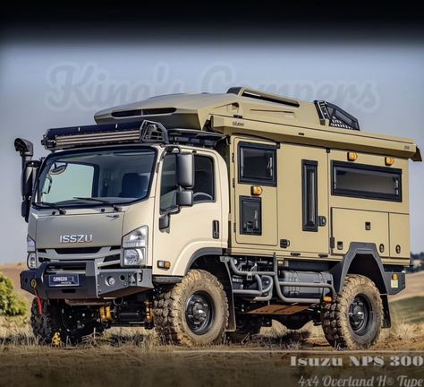 Van 4x4 Off Road Campers, Overlanding Vehicles, Isuzu Truck, Adventure Car, Overland Trailer, Bug Out Vehicle, Luxury Rv, Expedition Truck, Old Jeep