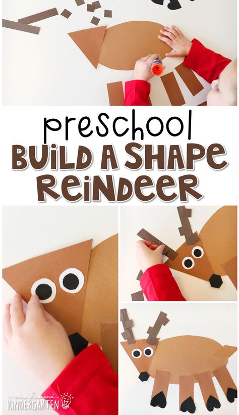 Reindeer Kindergarten, Reindeer Preschool, Preschool Christmas Activities, Christmas Lesson, December Activities, December Crafts, Reindeer Craft, K Crafts, Preschool Christmas Crafts