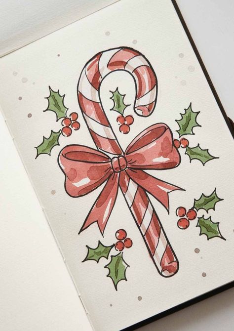 Looking for easy and beautiful Christmas watercolor projects to try this season? Explore 50  ideas in this guide, including DIY cards, festive trees, and winter landscapes. Download the free Christmas painting templates and pin this for your next holiday art session! Merry Christmas Journal Ideas, Easy Watercolor Bookmark Ideas, Holiday Drawing Ideas, Winter Drawing Ideas, Christmas Watercolor Ideas, Water Colour Ideas, Winter Drawing, Easy Christmas Drawings, Christmas Cards Drawing