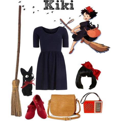 #kikisdeliveryservice #kiki #jiji Kiki Costume Studio Ghibli, Easy Closet Cosplay Ideas, Halloween Costume From Closet, Cute Diy Costumes, Closet Cosplay Ideas, Kiki's Delivery Service Cosplay, Kiki Cosplay, Halloween Costumes Dress, Ghibli Kiki