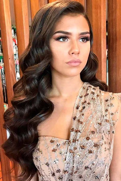 Prom Hairstyles, Formal Hairstyles, Makeup Pengantin, 100 Human Hair Wigs, Long Wavy Hair, Bridal Hair And Makeup, Wedding Hairstyles For Long Hair, Winter Hairstyles, Wedding Hair And Makeup