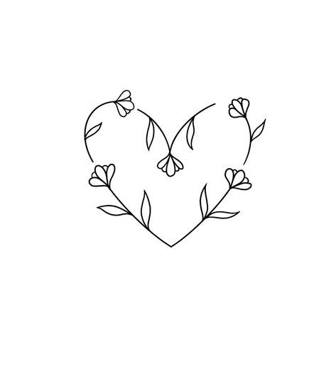 Heart With Leaves Tattoo, Leaf Heart Tattoo, Heart Leaf Tattoo, Heart Flower Tattoo Simple, Love Flash Tattoo, Heart Flash Tattoo, Heart Flower Tattoo, Flower Tattoo Stencils, Love Heart Tattoo