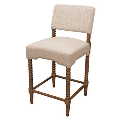 Rosdorf Park Haybridge Solid Wood 27" Counter Stool | Wayfair Traditional Counter Stools, French Country Bar Stools, Woodbridge Furniture, Wood Counter Stools, Upholstered Stool, Vanguard Furniture, Wood Counter, Dining Benches, Counter Bar Stools