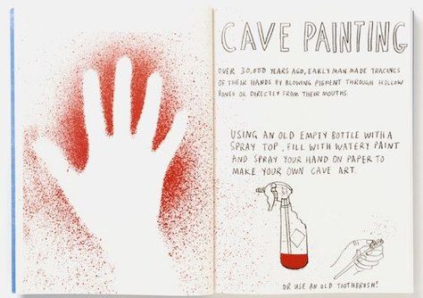 Using an old empty bottle with spray top. Fill with watery Paint and spray your hand on paper to make your own cave art. Marion Deuchars, Aboriginal Art For Kids, Prehistoric Cave Paintings, Stone Age Art, Prehistoric Age, Aboriginal Education, Summer Art Projects, Cave Painting, Prehistoric Art