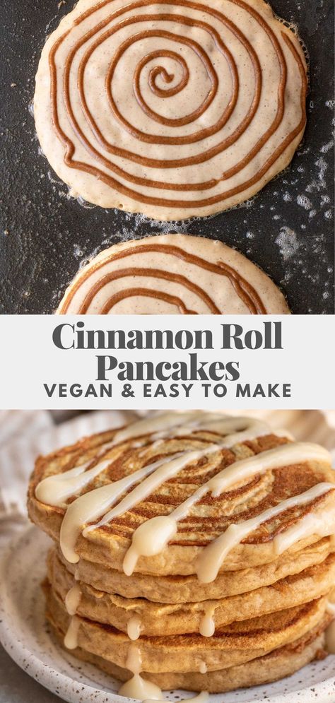 Vegetarian Pancakes Recipes, Vegan Cinnamon Rolls Easy, February Food, Vegan Pancake Recipe, Vegan Pancakes Easy, Vegan Pancake, Recipes Chili, Vegan Breads, Best Food Recipes