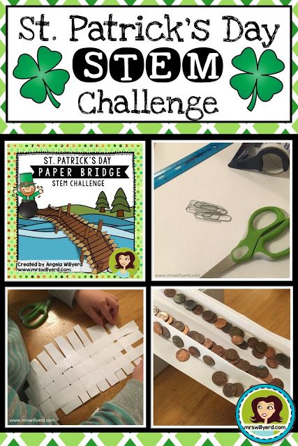 Bridge Challenge, Paper Bridge, Elementary Stem Activities, Saint Patricks Day Art, March Themes, Stem Classes, Stem Elementary, March Activities, St Patrick Day Activities