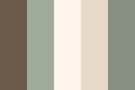 Cream and Sage Color Palette Grey Green Cream Color Schemes, Cream And Green Colour Palette, Cream Swatch Color Schemes, Green Tan Grey Color Palette, Grey And Cream Color Scheme, Sage Green Room Color Palette, Sage Green And Cream Paint, Sage Cream Kitchen, Sage And Brown Color Palettes