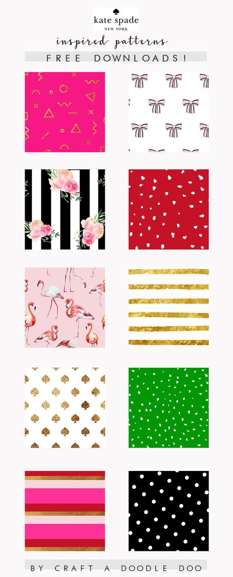 KATE SPADE INSPIRED PATTERNS AND PRINTABLES FREE DOWNLOADS #katespade #inspiration #patterns #printables #pretty #glam #graphics #art #Illustrations Kate Spade Printable Free, Kate Spade Inspired Christmas Decor, Kate Spade Prints, Kate Spade Branding, Kate Spade Color Palette, Kate Spade Stationary, Kate Spade Wallpaper Backgrounds, Kate Spade Bedroom, Kate Spade Diy