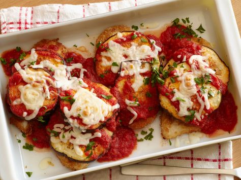 Healthy Italian Dishes : Food Network - FoodNetwork.com Chicken And Eggplant, Chicken Eggplant, Eggplant Recipes Parmesan, Eggplant Parm, Healthy Italian, Parmesan Recipes, Eggplant Parmesan, Eggplant Recipes, Chicken Parmesan